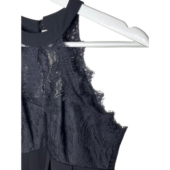 BCBGeneration Black Lace Pleated Halter Mini Dress XS NWT - Picture 4 of 9